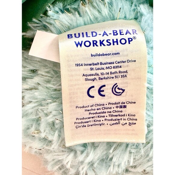 Build-A-Bear Disney Aladdin Princess Jasmine Bear 18” Teal Plush Gold Outfit BAB - Picture 8 of 11